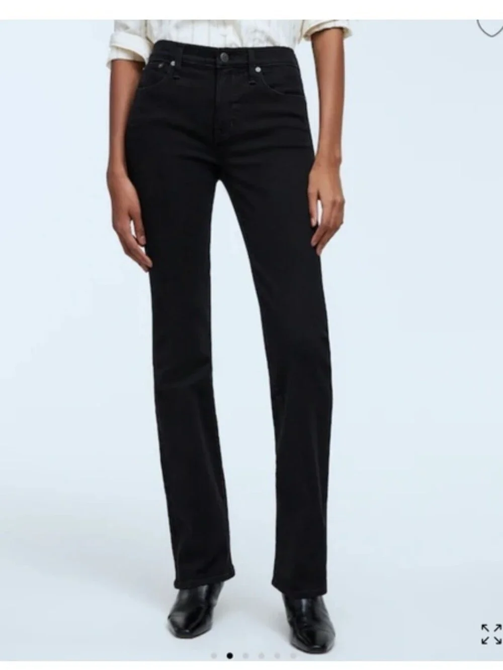 Madewell Kick Out Full Length Black Jeans Size 29